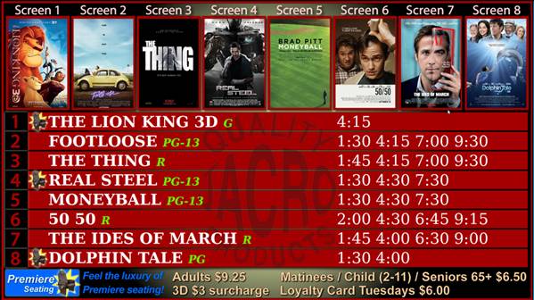 Jack Roe Cinema Box Office Intelligent Digital Signage Display